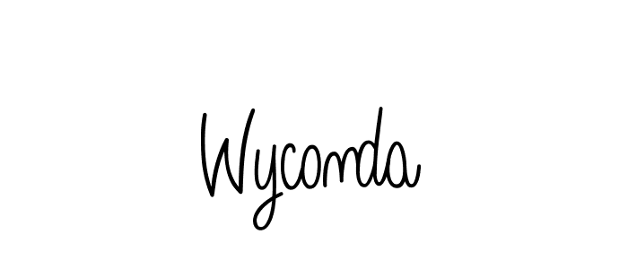 Also we have Wyconda name is the best signature style. Create professional handwritten signature collection using Angelique-Rose-font-FFP autograph style. Wyconda signature style 5 images and pictures png