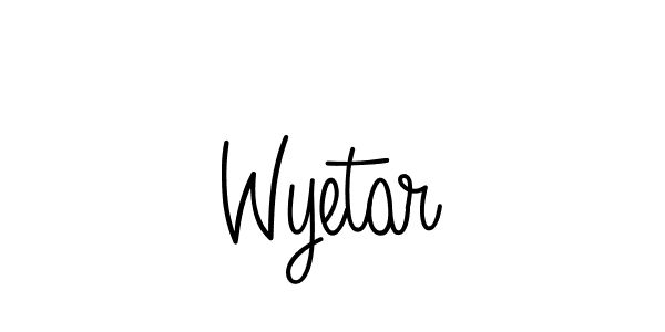 How to Draw Wyetar signature style? Angelique-Rose-font-FFP is a latest design signature styles for name Wyetar. Wyetar signature style 5 images and pictures png
