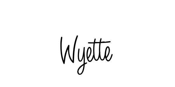 How to Draw Wyette signature style? Angelique-Rose-font-FFP is a latest design signature styles for name Wyette. Wyette signature style 5 images and pictures png