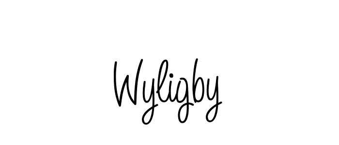 Create a beautiful signature design for name Wyligby. With this signature (Angelique-Rose-font-FFP) fonts, you can make a handwritten signature for free. Wyligby signature style 5 images and pictures png