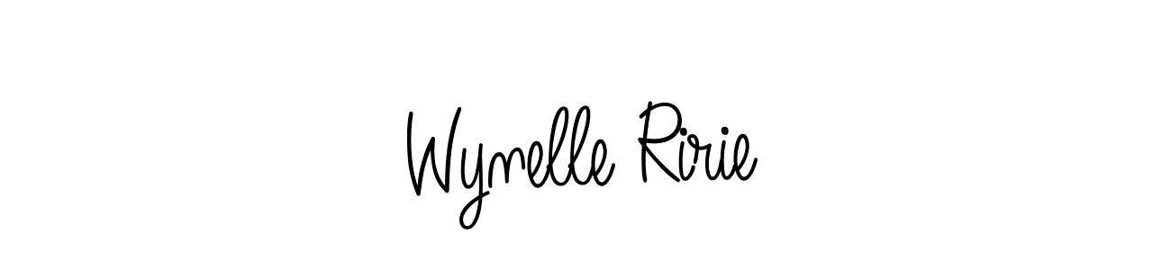 Make a beautiful signature design for name Wynelle Ririe. With this signature (Angelique-Rose-font-FFP) style, you can create a handwritten signature for free. Wynelle Ririe signature style 5 images and pictures png