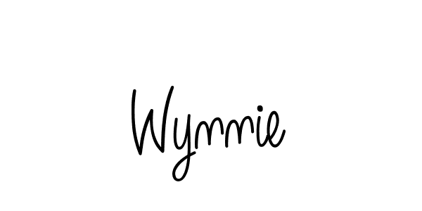 Create a beautiful signature design for name Wynnie. With this signature (Angelique-Rose-font-FFP) fonts, you can make a handwritten signature for free. Wynnie signature style 5 images and pictures png