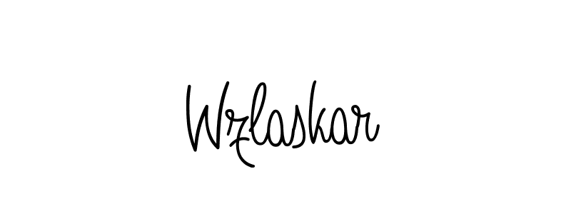 Wzlaskar stylish signature style. Best Handwritten Sign (Angelique-Rose-font-FFP) for my name. Handwritten Signature Collection Ideas for my name Wzlaskar. Wzlaskar signature style 5 images and pictures png