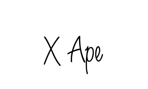 The best way (Angelique-Rose-font-FFP) to make a short signature is to pick only two or three words in your name. The name X Ape include a total of six letters. For converting this name. X Ape signature style 5 images and pictures png