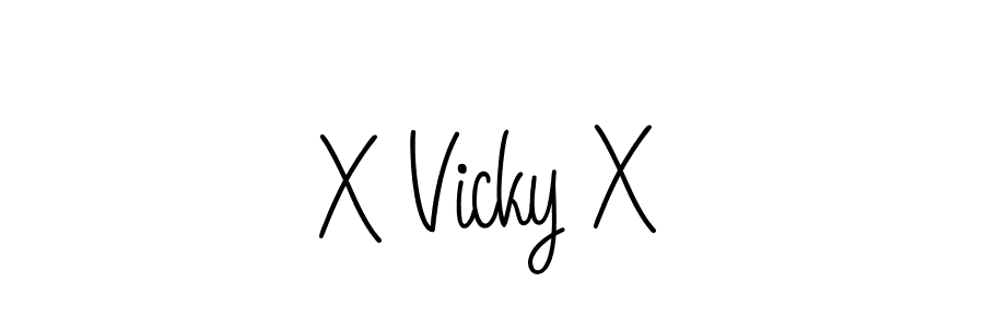 Once you've used our free online signature maker to create your best signature Angelique-Rose-font-FFP style, it's time to enjoy all of the benefits that X Vicky X name signing documents. X Vicky X signature style 5 images and pictures png