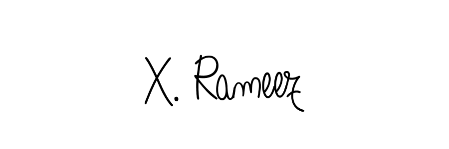 Also You can easily find your signature by using the search form. We will create X. Rameez name handwritten signature images for you free of cost using Angelique-Rose-font-FFP sign style. X. Rameez signature style 5 images and pictures png