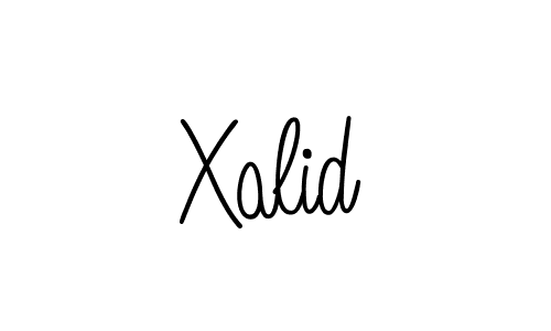 How to make Xalid name signature. Use Angelique-Rose-font-FFP style for creating short signs online. This is the latest handwritten sign. Xalid signature style 5 images and pictures png