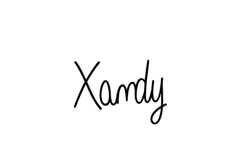 Make a beautiful signature design for name Xandy. With this signature (Angelique-Rose-font-FFP) style, you can create a handwritten signature for free. Xandy signature style 5 images and pictures png