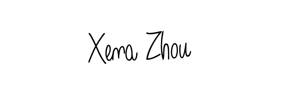 Make a beautiful signature design for name Xena Zhou. With this signature (Angelique-Rose-font-FFP) style, you can create a handwritten signature for free. Xena Zhou signature style 5 images and pictures png