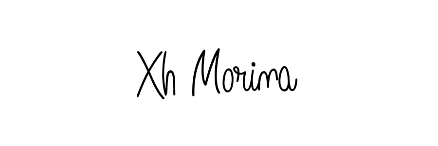 Use a signature maker to create a handwritten signature online. With this signature software, you can design (Angelique-Rose-font-FFP) your own signature for name Xh Morina. Xh Morina signature style 5 images and pictures png