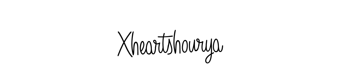 Make a beautiful signature design for name Xheartshourya. With this signature (Angelique-Rose-font-FFP) style, you can create a handwritten signature for free. Xheartshourya signature style 5 images and pictures png