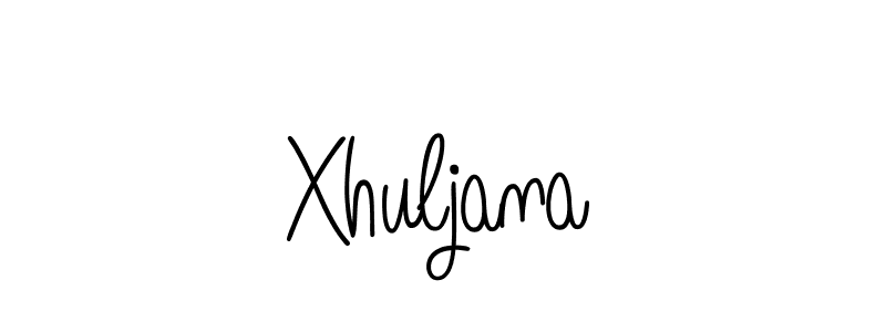 How to make Xhuljana name signature. Use Angelique-Rose-font-FFP style for creating short signs online. This is the latest handwritten sign. Xhuljana signature style 5 images and pictures png