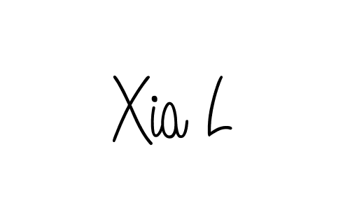 Use a signature maker to create a handwritten signature online. With this signature software, you can design (Angelique-Rose-font-FFP) your own signature for name Xia L. Xia L signature style 5 images and pictures png