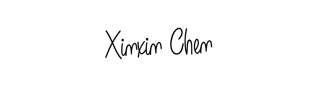 You should practise on your own different ways (Angelique-Rose-font-FFP) to write your name (Xinxin Chen) in signature. don't let someone else do it for you. Xinxin Chen signature style 5 images and pictures png