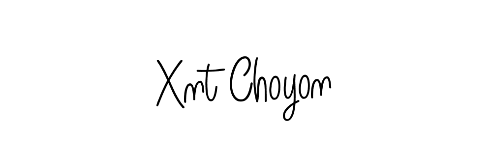 How to make Xnt Choyon name signature. Use Angelique-Rose-font-FFP style for creating short signs online. This is the latest handwritten sign. Xnt Choyon signature style 5 images and pictures png