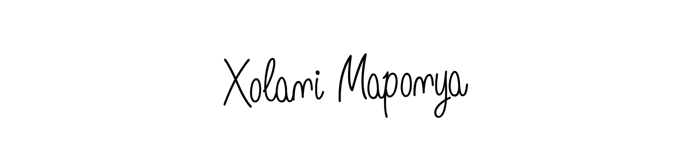 Design your own signature with our free online signature maker. With this signature software, you can create a handwritten (Angelique-Rose-font-FFP) signature for name Xolani Maponya. Xolani Maponya signature style 5 images and pictures png