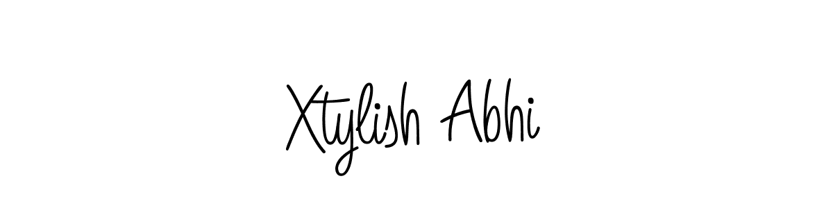 How to Draw Xtylish Abhi signature style? Angelique-Rose-font-FFP is a latest design signature styles for name Xtylish Abhi. Xtylish Abhi signature style 5 images and pictures png