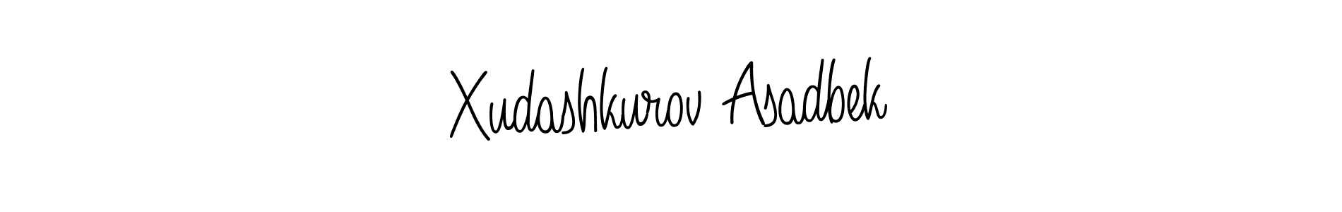 How to make Xudashkurov Asadbek name signature. Use Angelique-Rose-font-FFP style for creating short signs online. This is the latest handwritten sign. Xudashkurov Asadbek signature style 5 images and pictures png