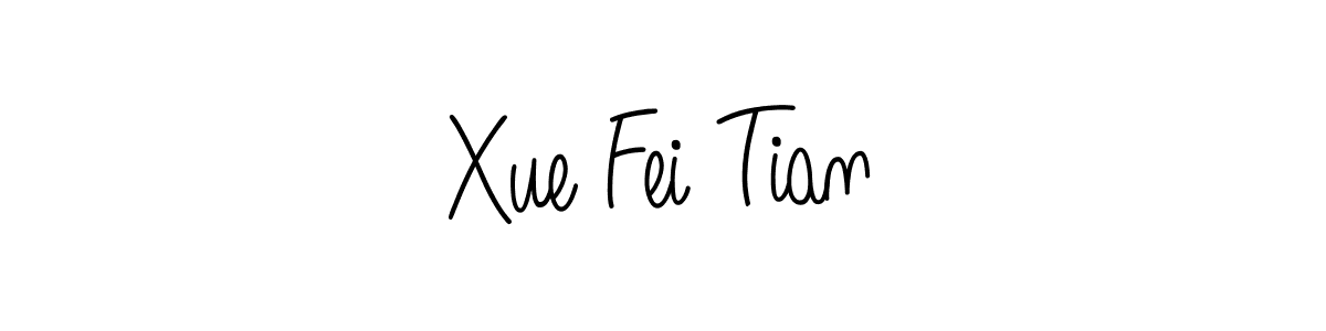 You should practise on your own different ways (Angelique-Rose-font-FFP) to write your name (Xue Fei Tian) in signature. don't let someone else do it for you. Xue Fei Tian signature style 5 images and pictures png