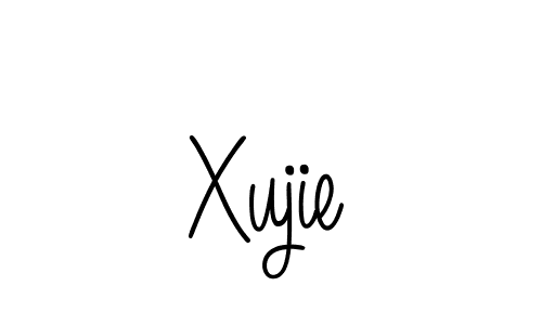 You should practise on your own different ways (Angelique-Rose-font-FFP) to write your name (Xujie) in signature. don't let someone else do it for you. Xujie signature style 5 images and pictures png