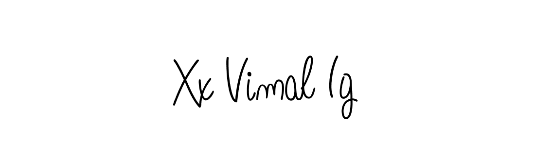 Use a signature maker to create a handwritten signature online. With this signature software, you can design (Angelique-Rose-font-FFP) your own signature for name Xx Vimal Ig. Xx Vimal Ig signature style 5 images and pictures png