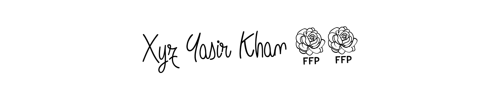 Also we have Xyz Yasir Khan 77 name is the best signature style. Create professional handwritten signature collection using Angelique-Rose-font-FFP autograph style. Xyz Yasir Khan 77 signature style 5 images and pictures png