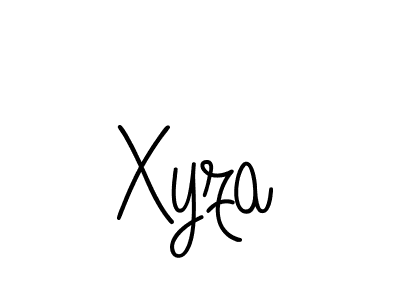 Use a signature maker to create a handwritten signature online. With this signature software, you can design (Angelique-Rose-font-FFP) your own signature for name Xyza. Xyza signature style 5 images and pictures png