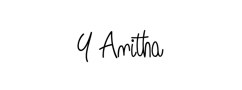 Also we have Y Anitha name is the best signature style. Create professional handwritten signature collection using Angelique-Rose-font-FFP autograph style. Y Anitha signature style 5 images and pictures png