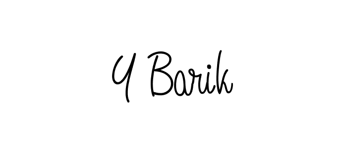 How to make Y Barik signature? Angelique-Rose-font-FFP is a professional autograph style. Create handwritten signature for Y Barik name. Y Barik signature style 5 images and pictures png