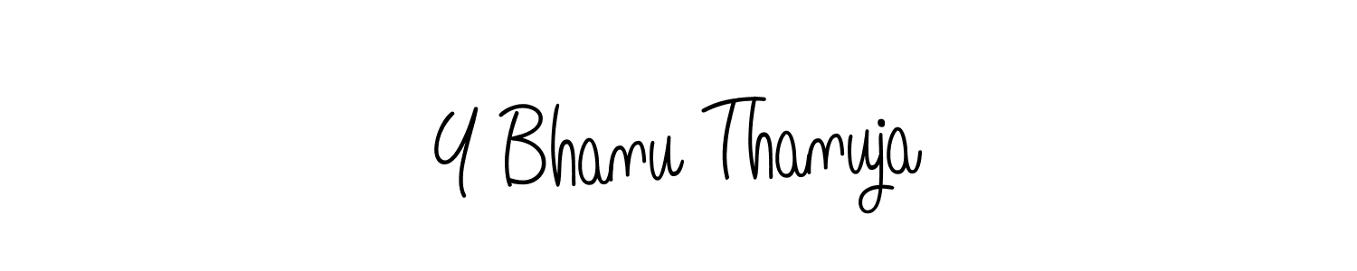 How to make Y Bhanu Thanuja signature? Angelique-Rose-font-FFP is a professional autograph style. Create handwritten signature for Y Bhanu Thanuja name. Y Bhanu Thanuja signature style 5 images and pictures png