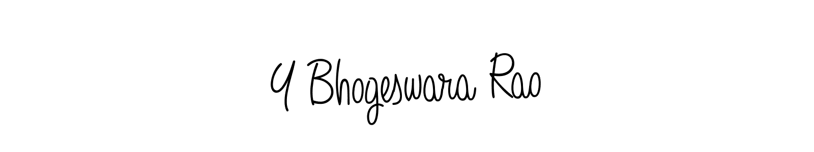 How to make Y Bhogeswara Rao name signature. Use Angelique-Rose-font-FFP style for creating short signs online. This is the latest handwritten sign. Y Bhogeswara Rao signature style 5 images and pictures png