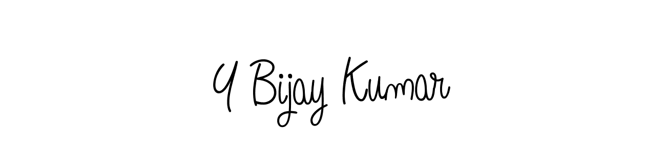 Make a beautiful signature design for name Y Bijay Kumar. With this signature (Angelique-Rose-font-FFP) style, you can create a handwritten signature for free. Y Bijay Kumar signature style 5 images and pictures png