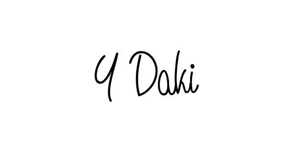 Also we have Y Daki name is the best signature style. Create professional handwritten signature collection using Angelique-Rose-font-FFP autograph style. Y Daki signature style 5 images and pictures png