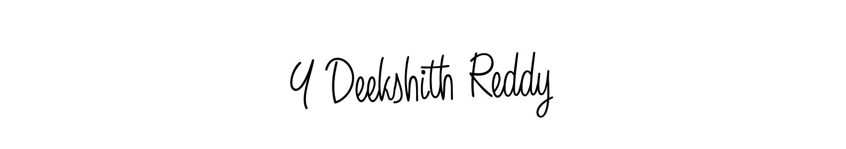 Design your own signature with our free online signature maker. With this signature software, you can create a handwritten (Angelique-Rose-font-FFP) signature for name Y Deekshith Reddy. Y Deekshith Reddy signature style 5 images and pictures png