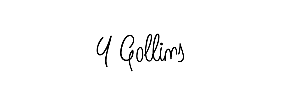 if you are searching for the best signature style for your name Y Gollins. so please give up your signature search. here we have designed multiple signature styles  using Angelique-Rose-font-FFP. Y Gollins signature style 5 images and pictures png