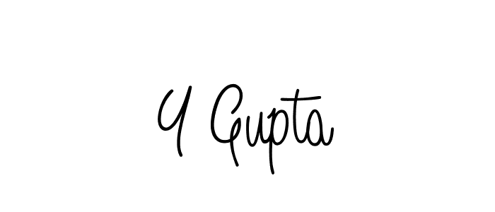 Create a beautiful signature design for name Y Gupta. With this signature (Angelique-Rose-font-FFP) fonts, you can make a handwritten signature for free. Y Gupta signature style 5 images and pictures png