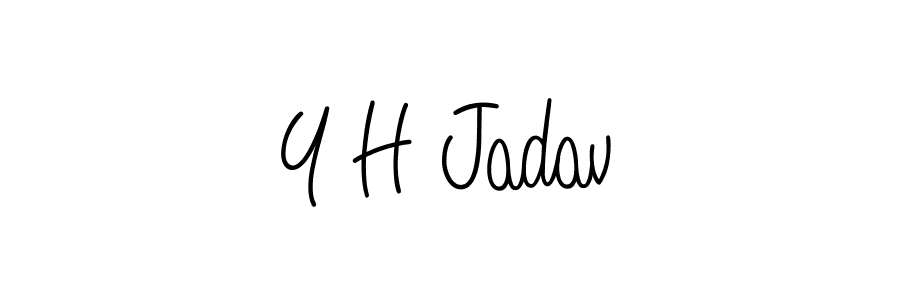 Here are the top 10 professional signature styles for the name Y H Jadav. These are the best autograph styles you can use for your name. Y H Jadav signature style 5 images and pictures png