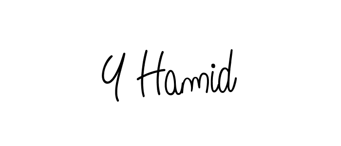 Design your own signature with our free online signature maker. With this signature software, you can create a handwritten (Angelique-Rose-font-FFP) signature for name Y Hamid. Y Hamid signature style 5 images and pictures png