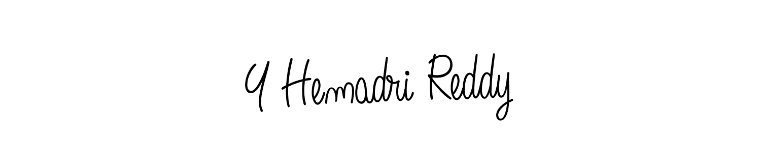 Create a beautiful signature design for name Y Hemadri Reddy. With this signature (Angelique-Rose-font-FFP) fonts, you can make a handwritten signature for free. Y Hemadri Reddy signature style 5 images and pictures png