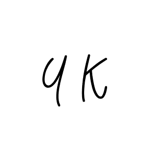 The best way (Angelique-Rose-font-FFP) to make a short signature is to pick only two or three words in your name. The name Y K include a total of six letters. For converting this name. Y K signature style 5 images and pictures png