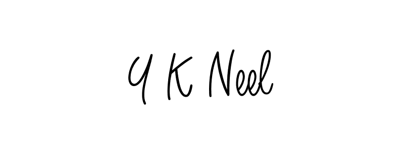 Y K Neel stylish signature style. Best Handwritten Sign (Angelique-Rose-font-FFP) for my name. Handwritten Signature Collection Ideas for my name Y K Neel. Y K Neel signature style 5 images and pictures png
