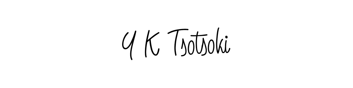 Design your own signature with our free online signature maker. With this signature software, you can create a handwritten (Angelique-Rose-font-FFP) signature for name Y K Tsotsoki. Y K Tsotsoki signature style 5 images and pictures png