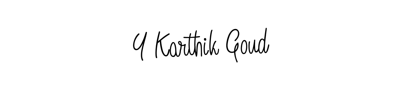 Angelique-Rose-font-FFP is a professional signature style that is perfect for those who want to add a touch of class to their signature. It is also a great choice for those who want to make their signature more unique. Get Y Karthik Goud name to fancy signature for free. Y Karthik Goud signature style 5 images and pictures png