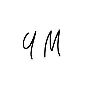 Make a beautiful signature design for name Y M. Use this online signature maker to create a handwritten signature for free. Y M signature style 5 images and pictures png