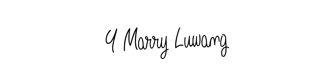 How to make Y Marry Luwang name signature. Use Angelique-Rose-font-FFP style for creating short signs online. This is the latest handwritten sign. Y Marry Luwang signature style 5 images and pictures png