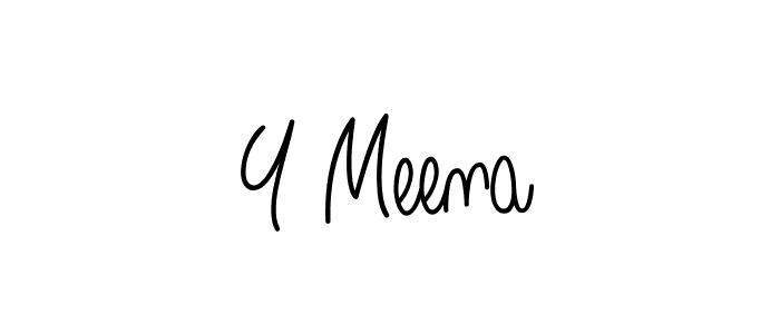 Also we have Y Meena name is the best signature style. Create professional handwritten signature collection using Angelique-Rose-font-FFP autograph style. Y Meena signature style 5 images and pictures png