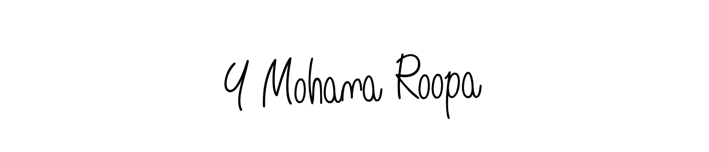 Similarly Angelique-Rose-font-FFP is the best handwritten signature design. Signature creator online .You can use it as an online autograph creator for name Y Mohana Roopa. Y Mohana Roopa signature style 5 images and pictures png