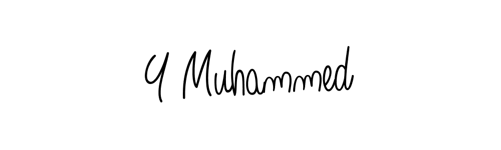 The best way (Angelique-Rose-font-FFP) to make a short signature is to pick only two or three words in your name. The name Y Muhammed include a total of six letters. For converting this name. Y Muhammed signature style 5 images and pictures png