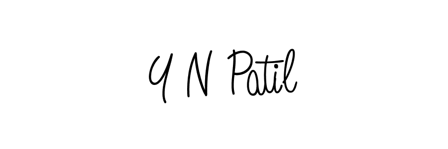 Use a signature maker to create a handwritten signature online. With this signature software, you can design (Angelique-Rose-font-FFP) your own signature for name Y N Patil. Y N Patil signature style 5 images and pictures png