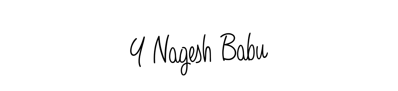 Use a signature maker to create a handwritten signature online. With this signature software, you can design (Angelique-Rose-font-FFP) your own signature for name Y Nagesh Babu. Y Nagesh Babu signature style 5 images and pictures png
